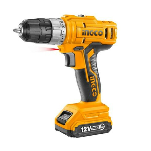 Atornillador inalámbrico 1350 rpm 12 V con accesorios y bolso